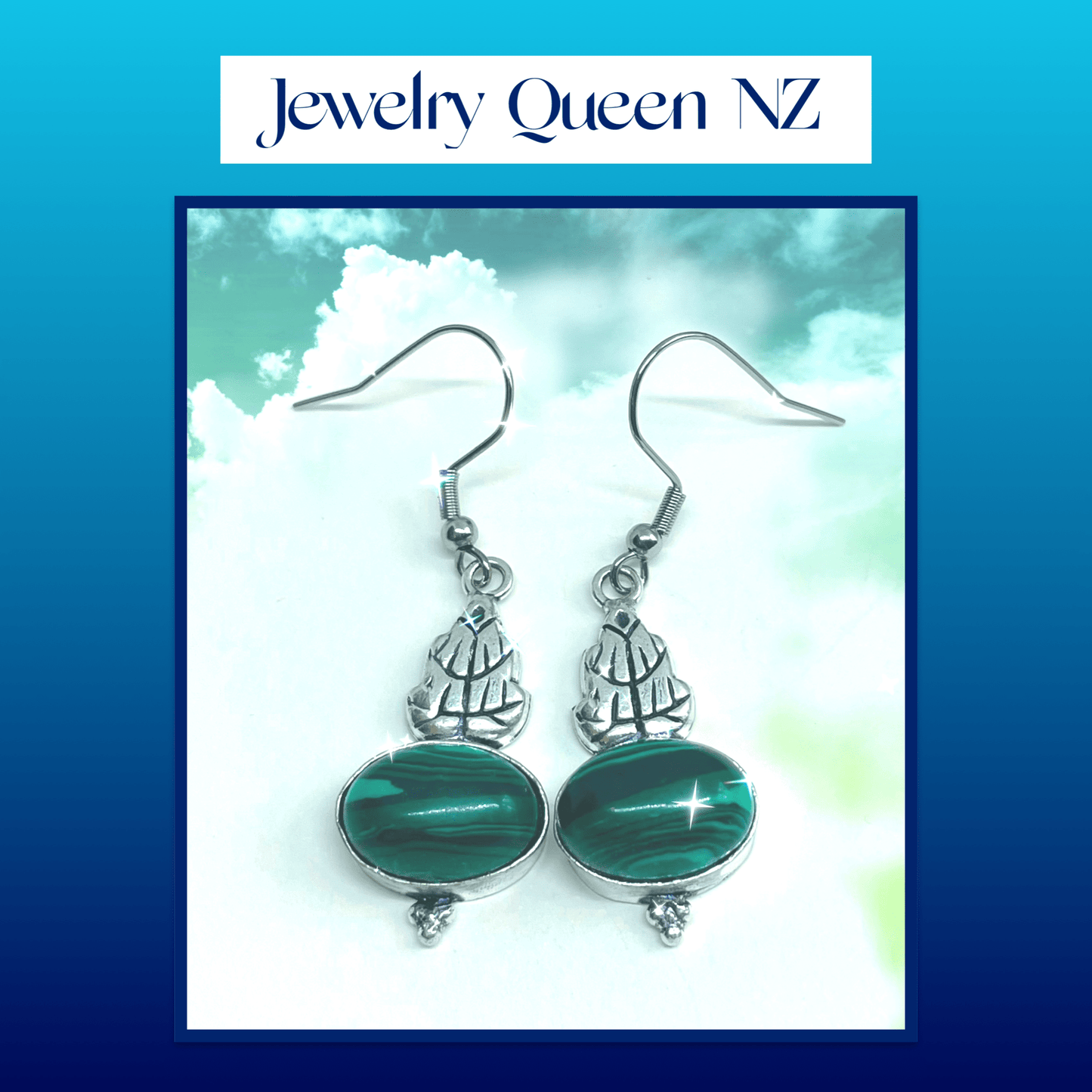 Malachite dangle earrings Earrings