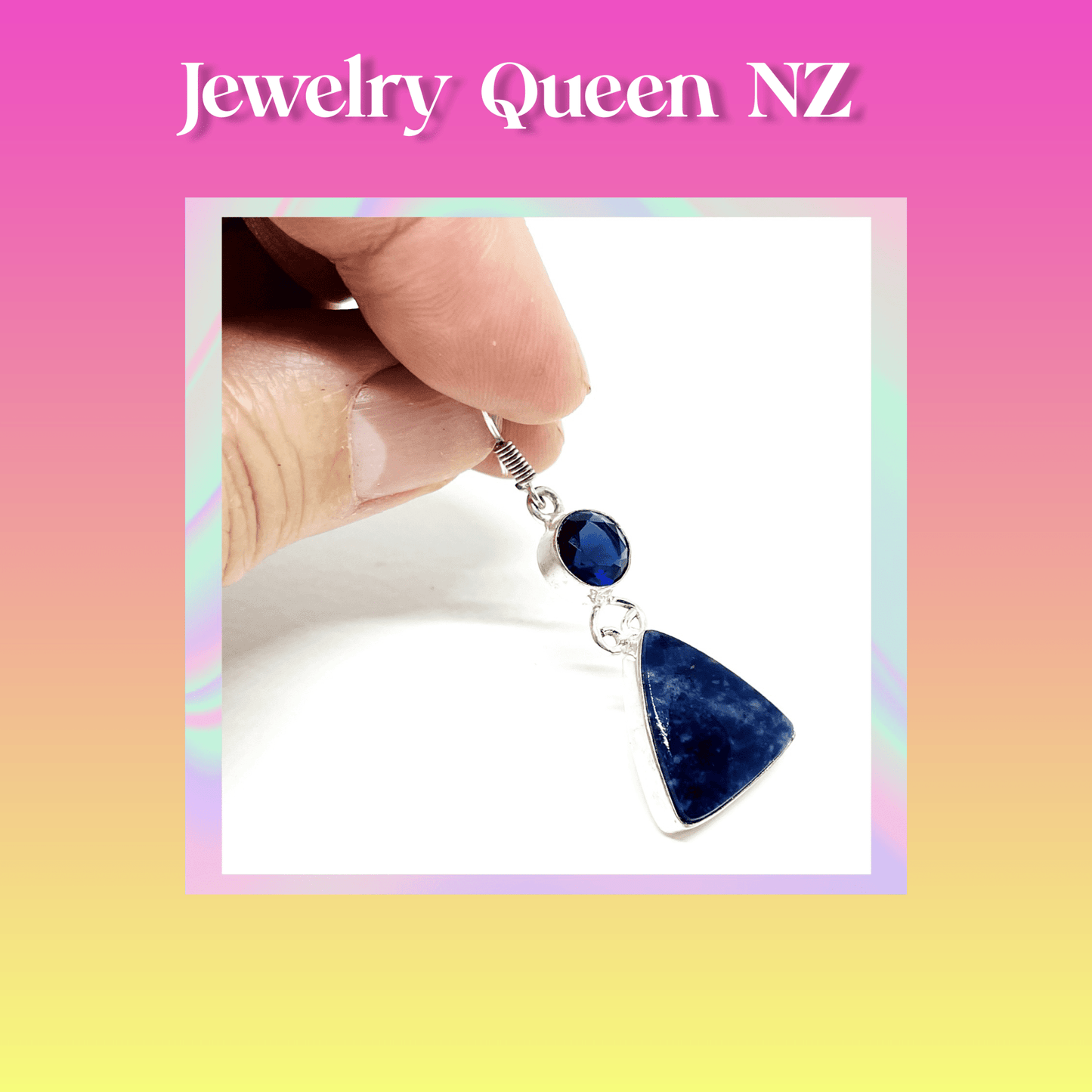 Sodalite hook earrings Sodalite
