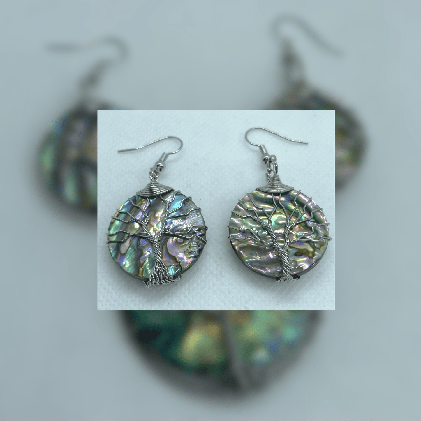 Paua Tree of Life pendant and earrings set Charms & Pendants