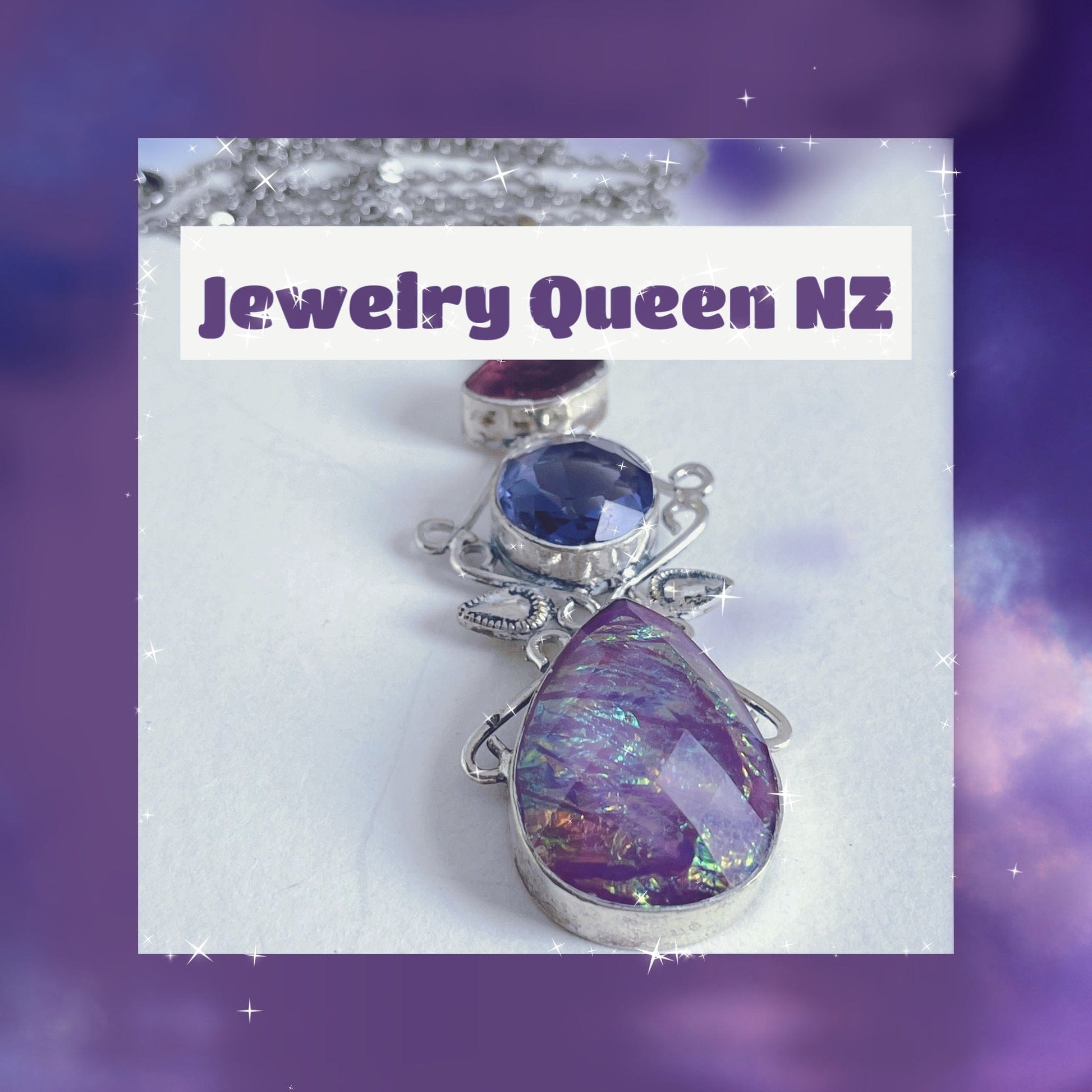 Amethyst and Ammolite pendant Charms & Pendants