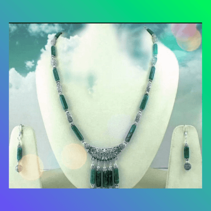 Aventurine necklace and earrings set Jewelry Sets