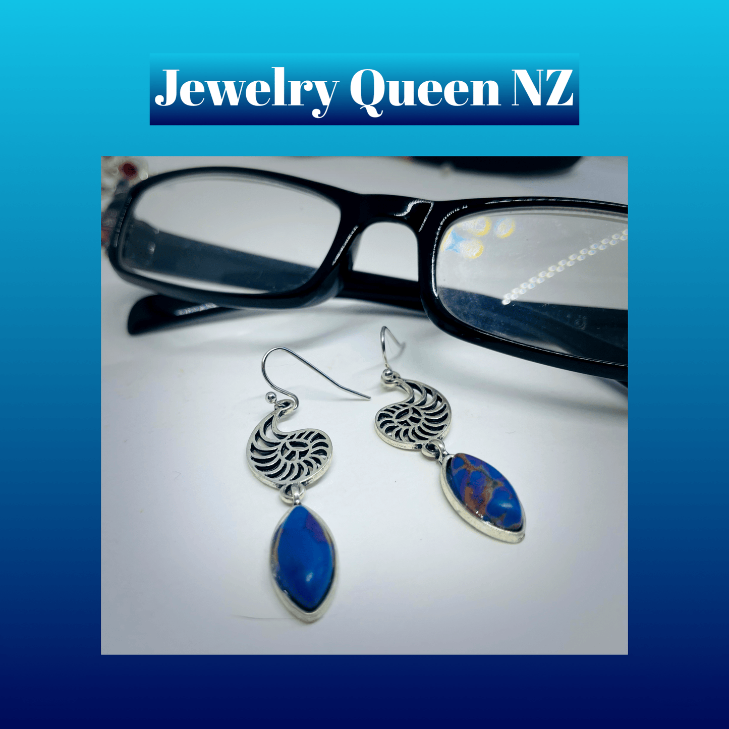 Blue stone earrings Earrings