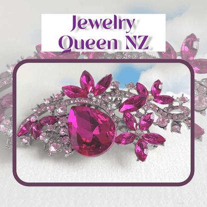 Cerise Rhinestone broach Brooches & Lapel Pins