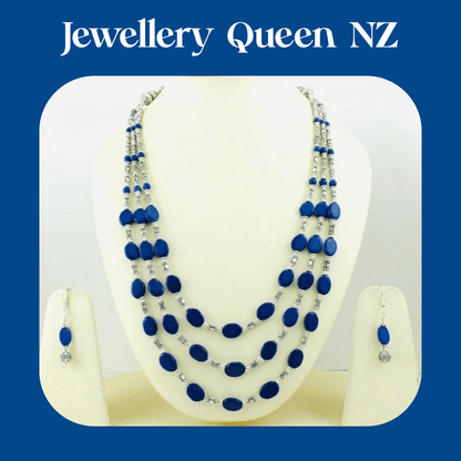 Handmade Lapis Lazuli necklace earrings set Jewelry Sets