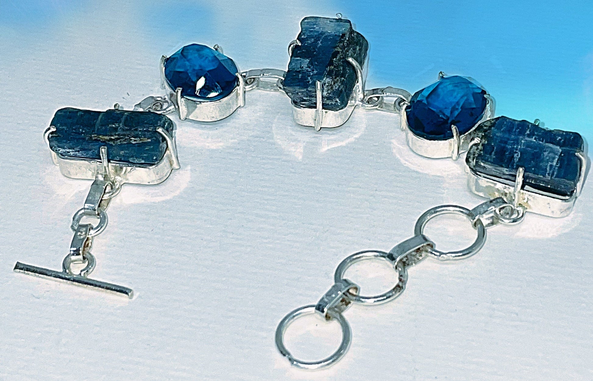 Kyanite and Topaz bracelet Bracelets