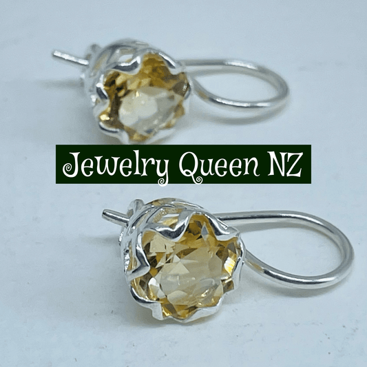 Sterling silver citrine earrings Earrings