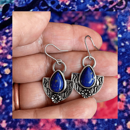 Lapis Lazuli Sodalite pendant with Lapis Earrings set Charms & Pendants