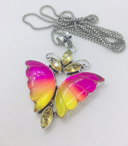 Tourmaline butterfly pendant Charms & Pendants