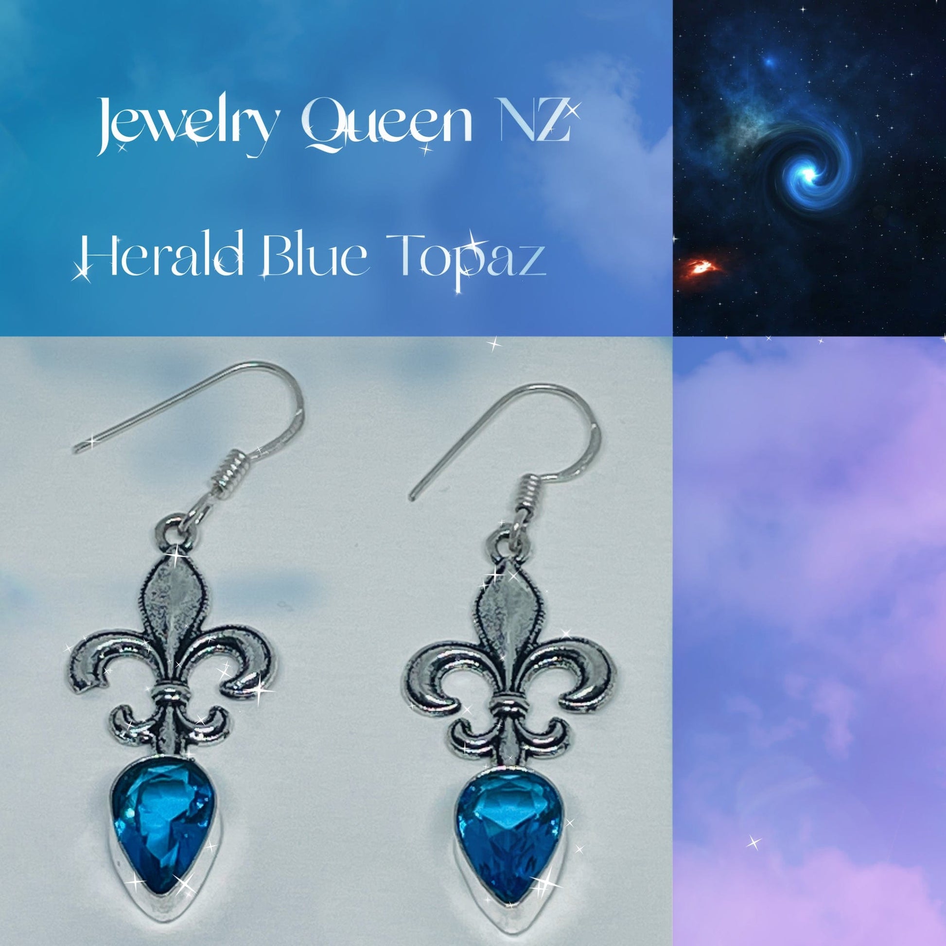 Blue herald Topaz earrings Earrings