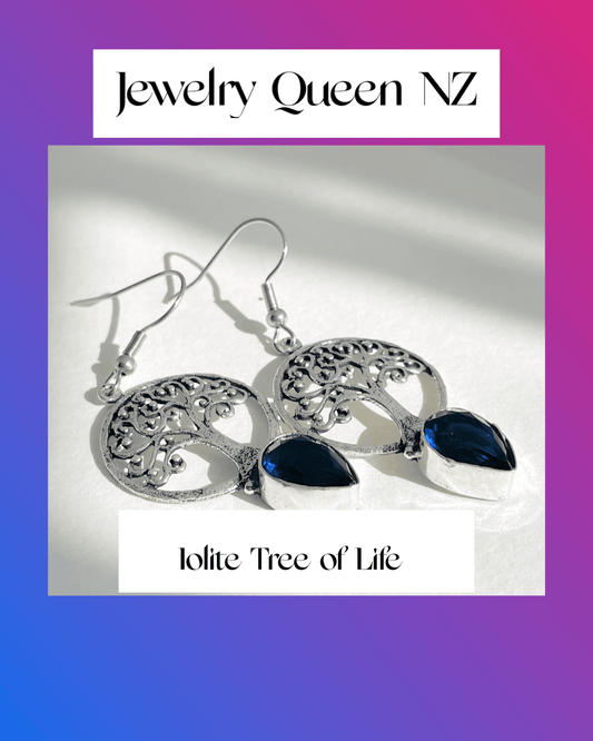 Iolite Tree of life earrings Earrings