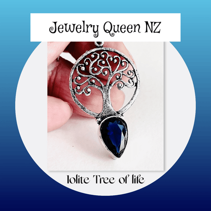 Iolite Tree of life earrings Earrings