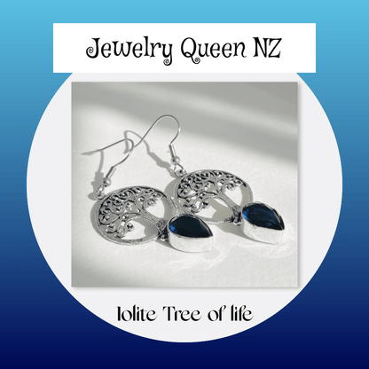 Iolite Tree of life earrings Earrings