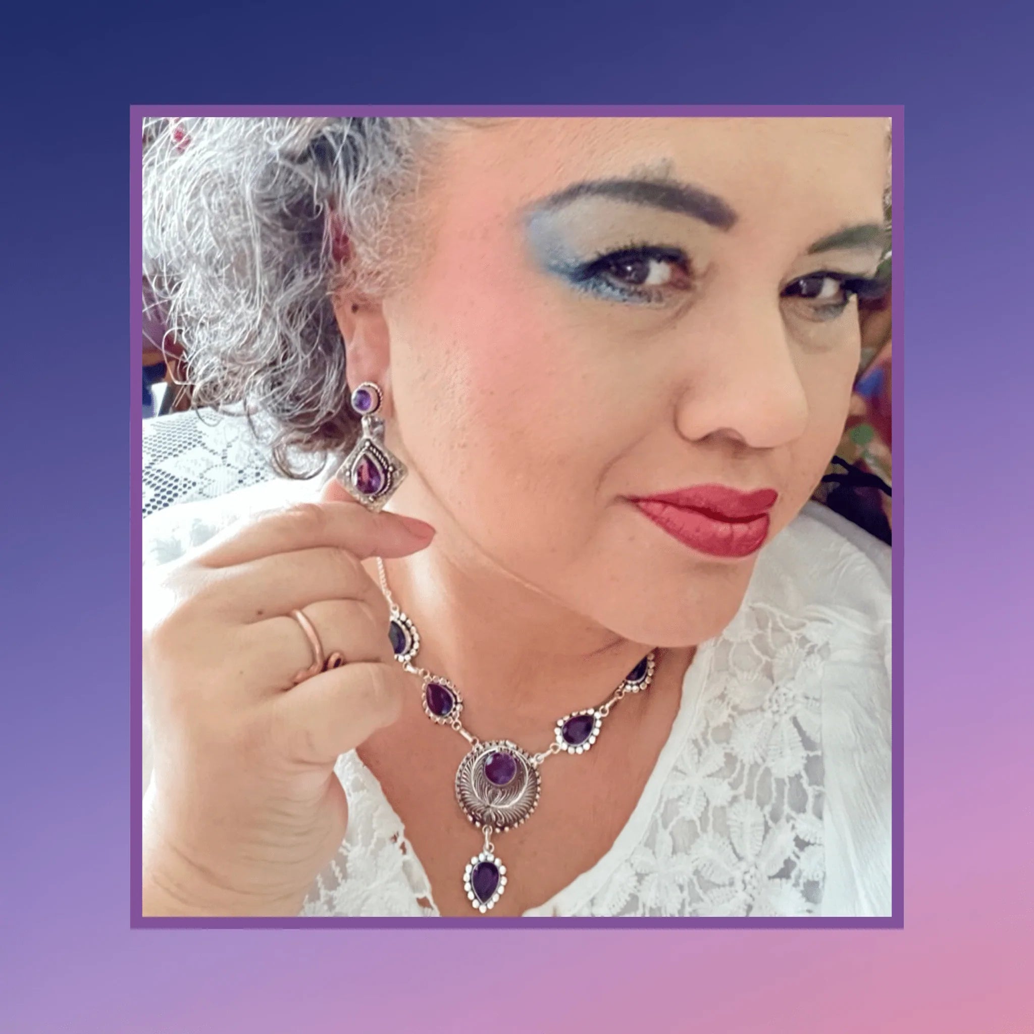 Paparazzi Floral Fanfare - Purple Necklace & Earrings | $5 Jewelry with  Ashley Swint