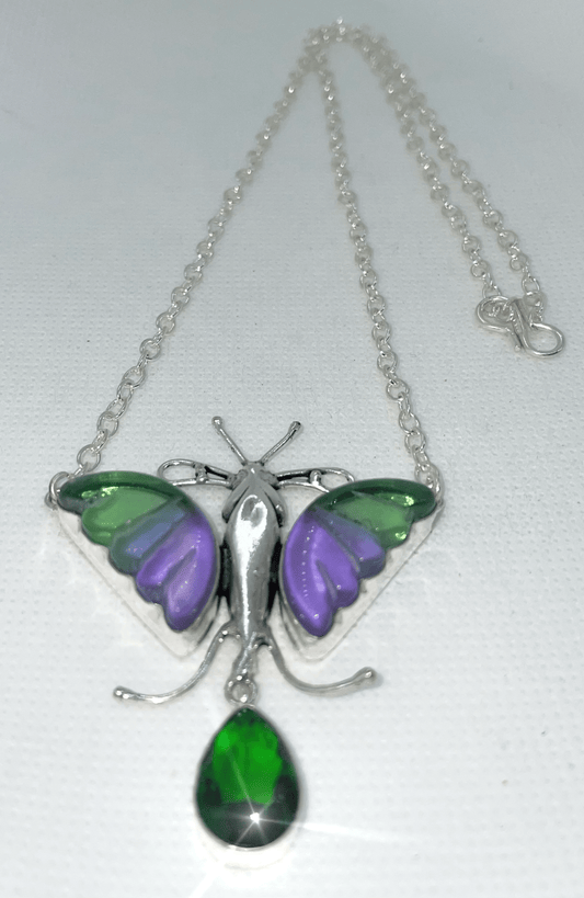 Tourmaline green butterfly necklace Necklaces