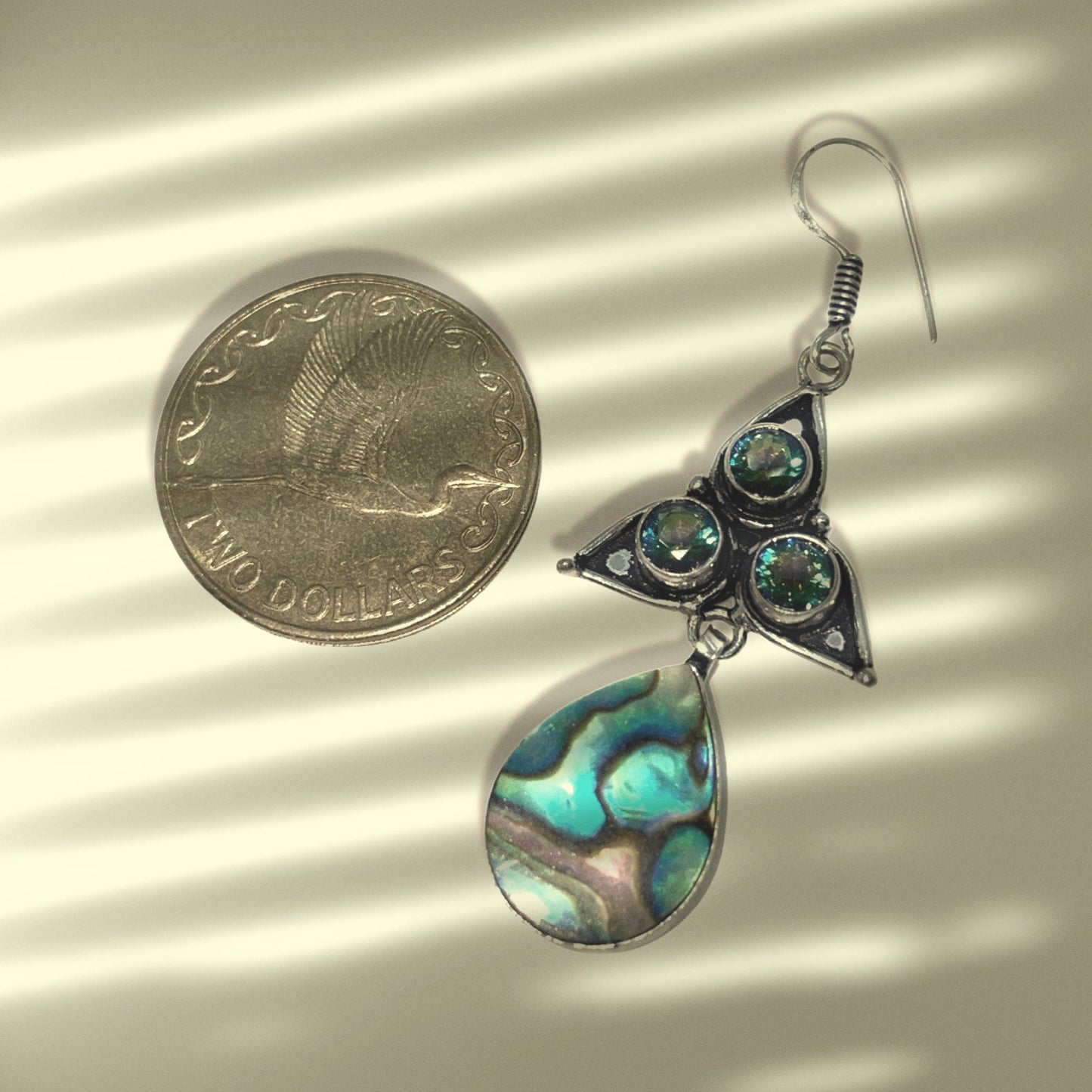 Paua and Mystic Topaz earrings Paua