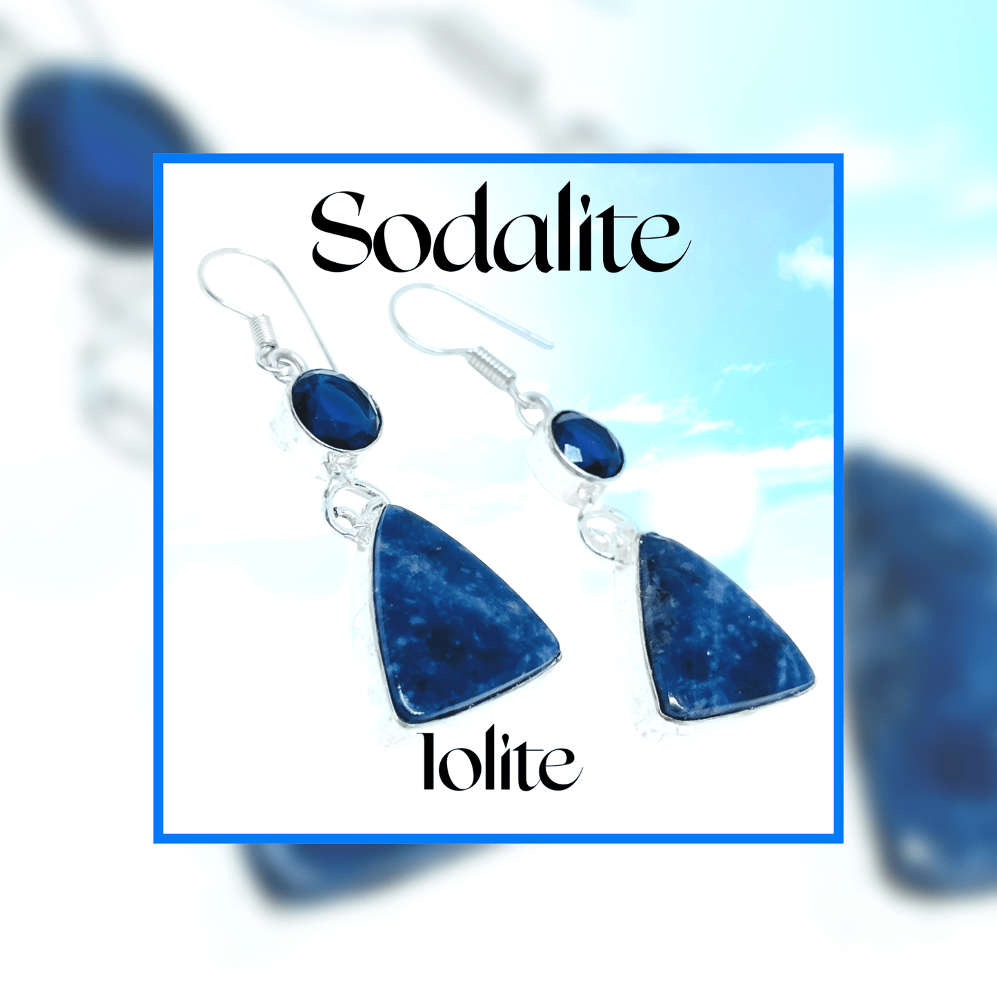 Sodalite hook earrings Sodalite